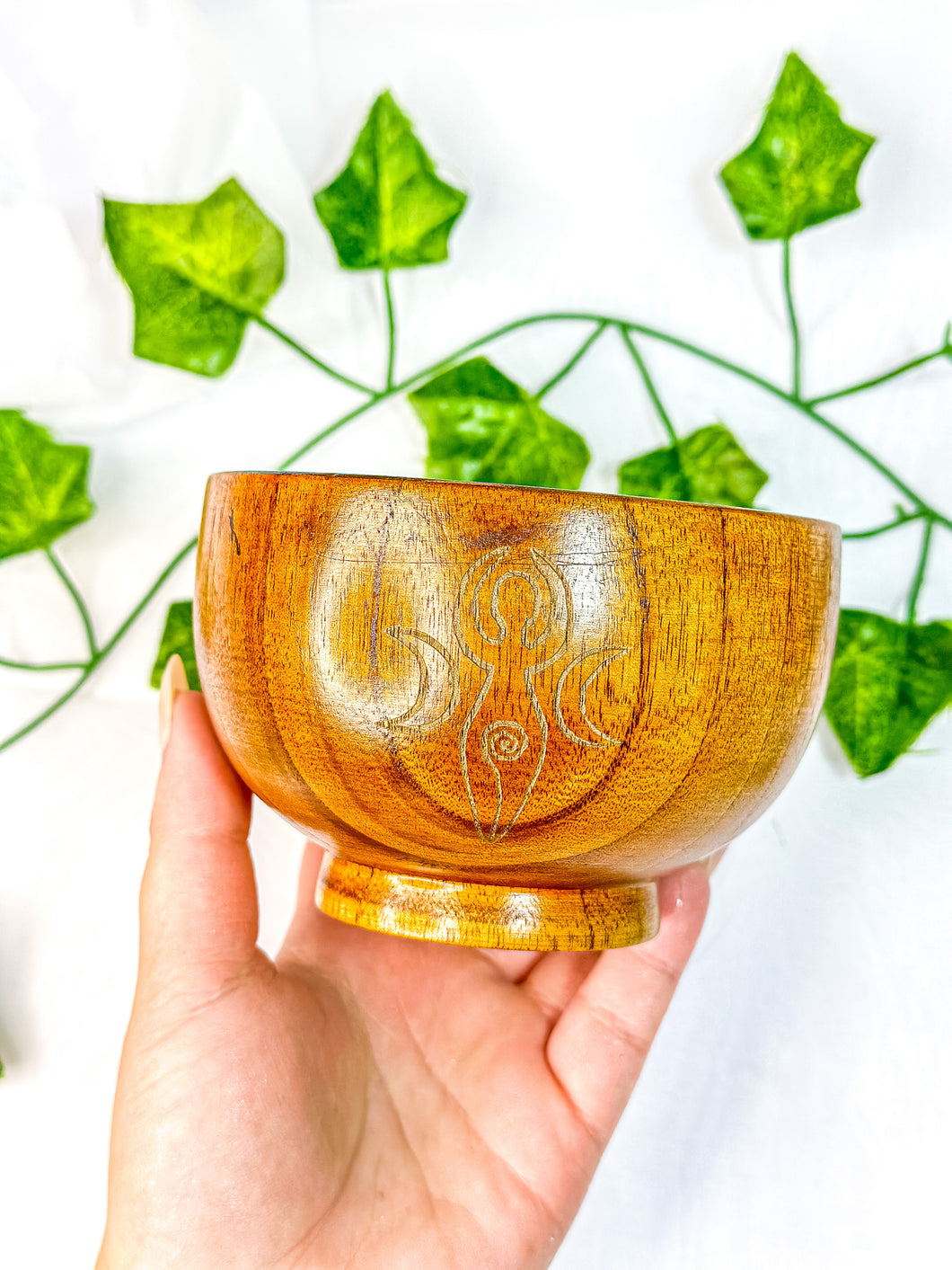 Natural Wooden Moon Bowl