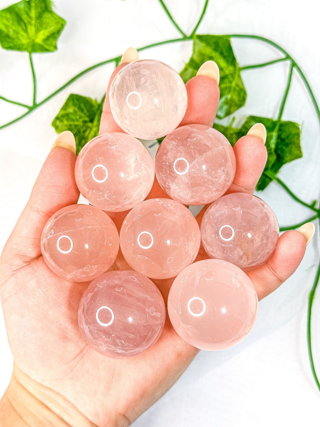 Gemmy Star Rose Quartz Sphere (S)