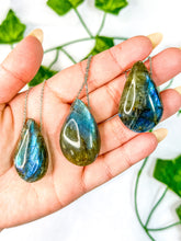 Load image into Gallery viewer, Labradorite Teardrop Necklace
