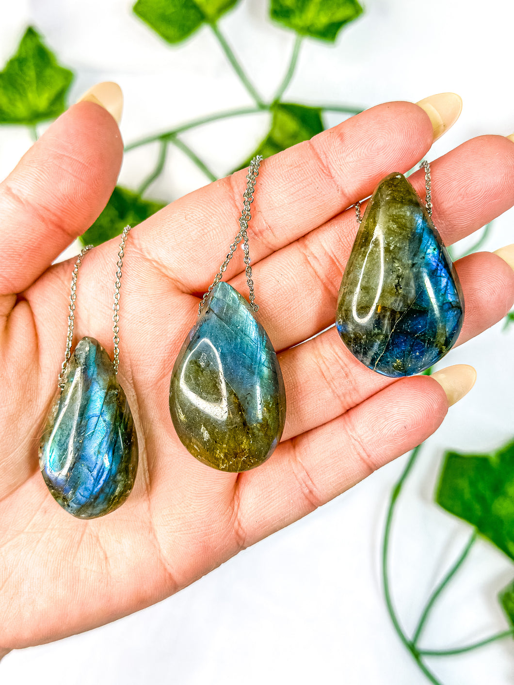 Labradorite Teardrop Necklace