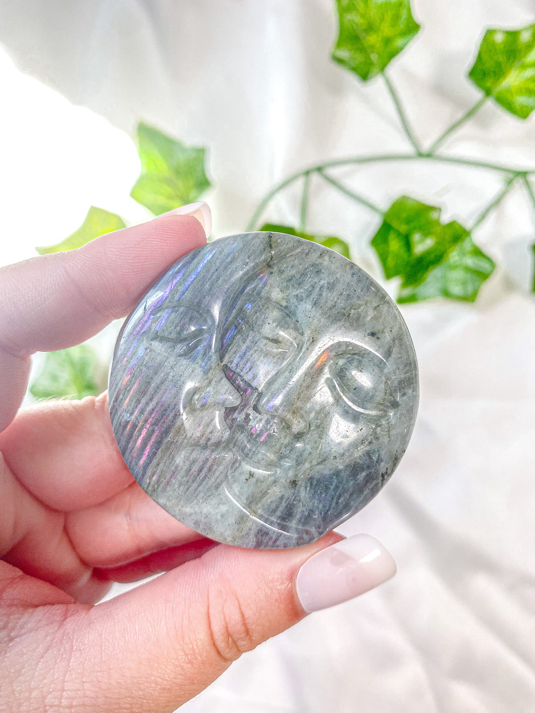 Labradorite Moon and Sun Face