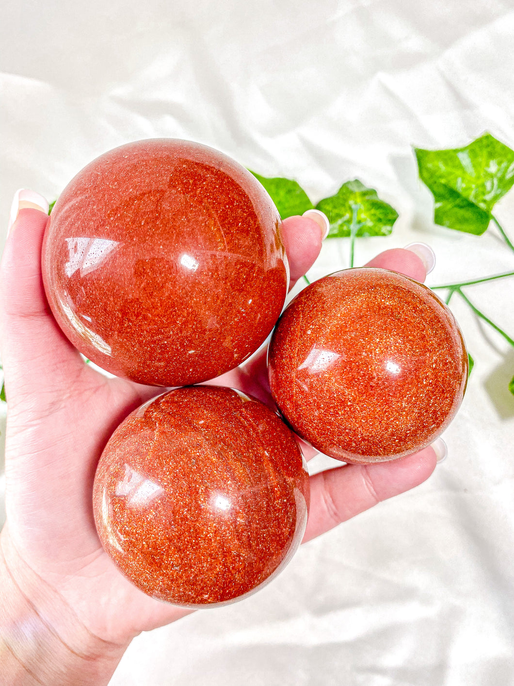 Red Goldstone Sphere