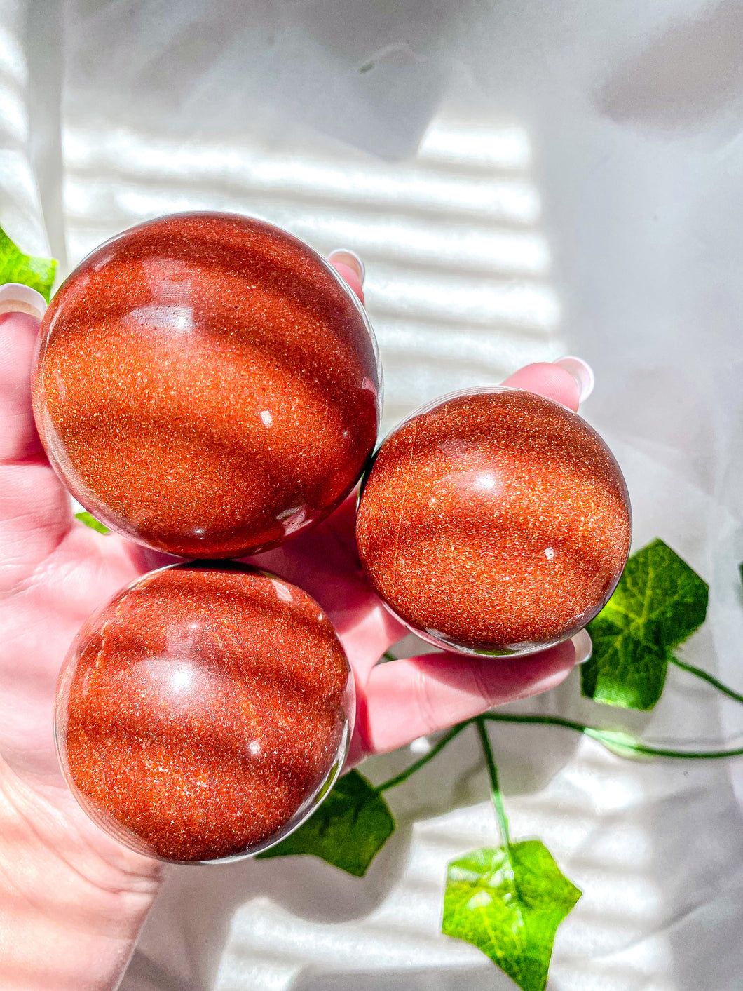 Red Goldstone Sphere