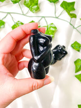 Load image into Gallery viewer, Black Obsidian Pregnant Goddess Body
