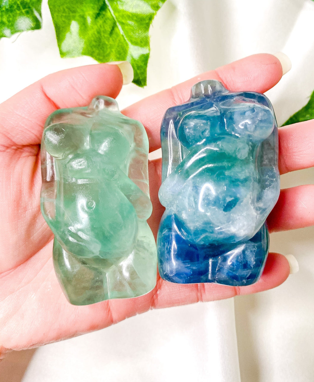 Fluorite Pregnant Goddess Body