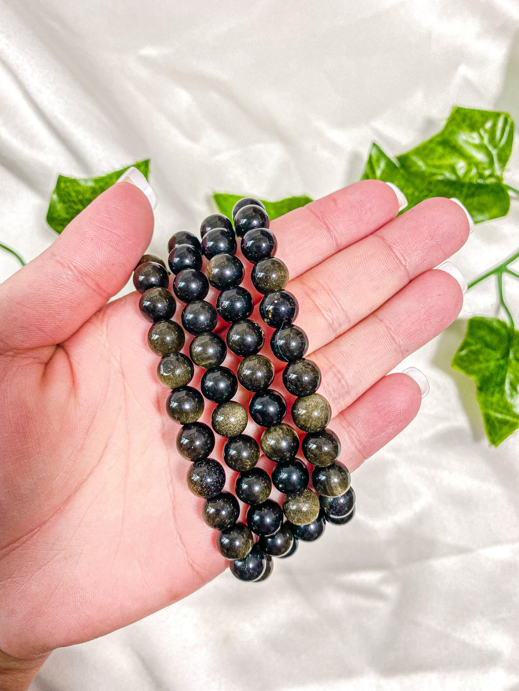 Gold Sheen Obsidian Bracelet