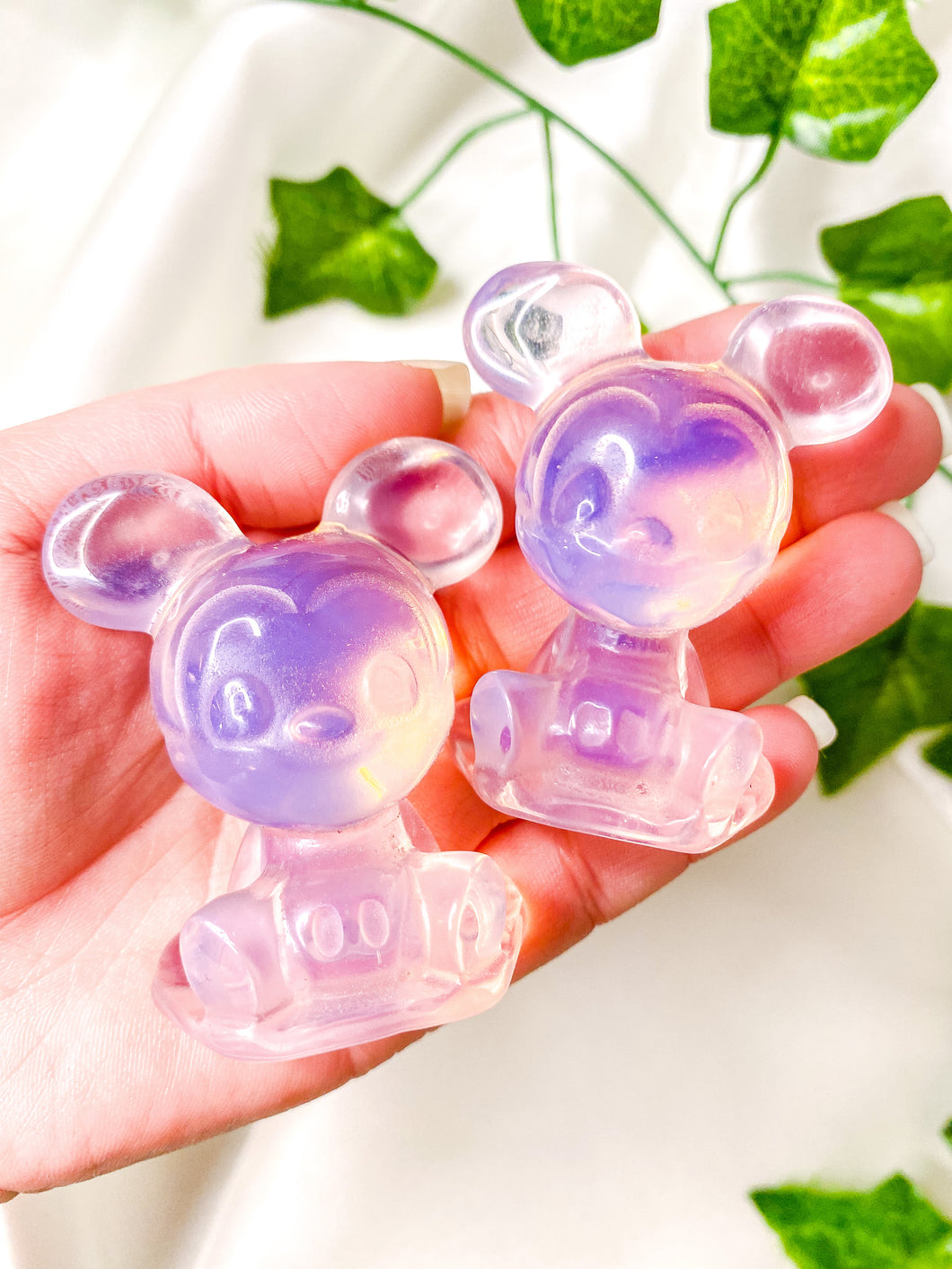 Pink Opalite Mickey Mouse