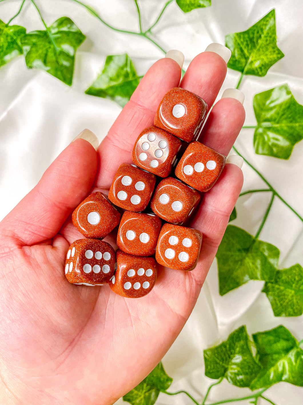 Red Goldstone Dice