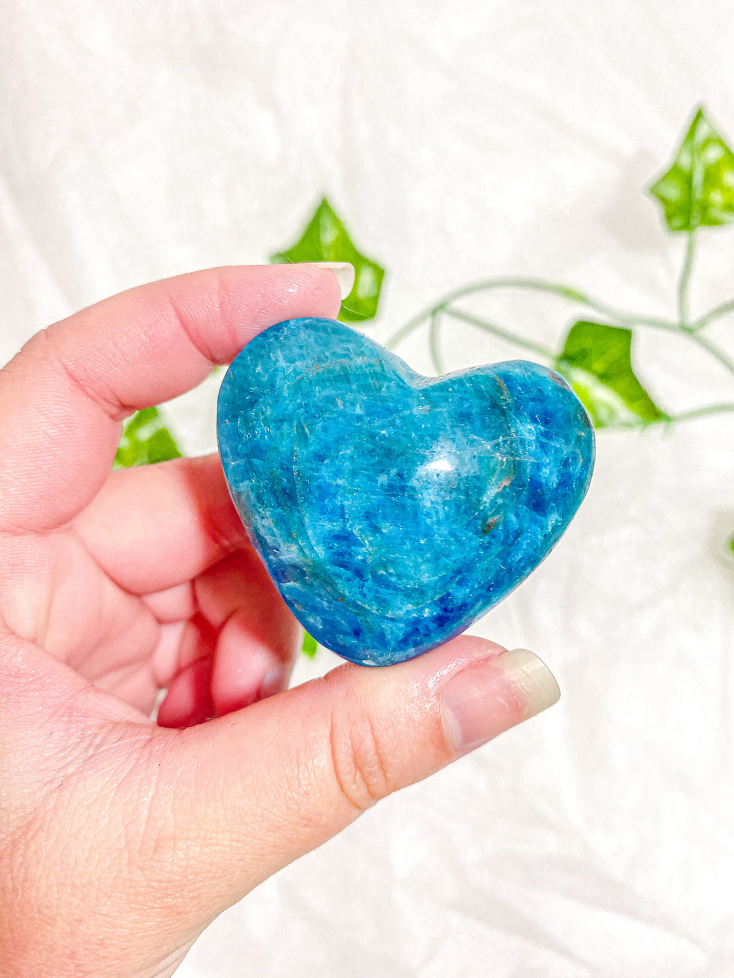 Blue Apatite Heart