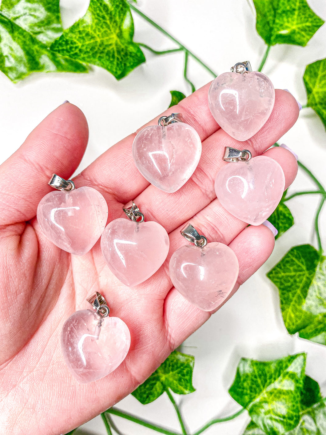 Rose Quartz Heart Pendant (gemmy)