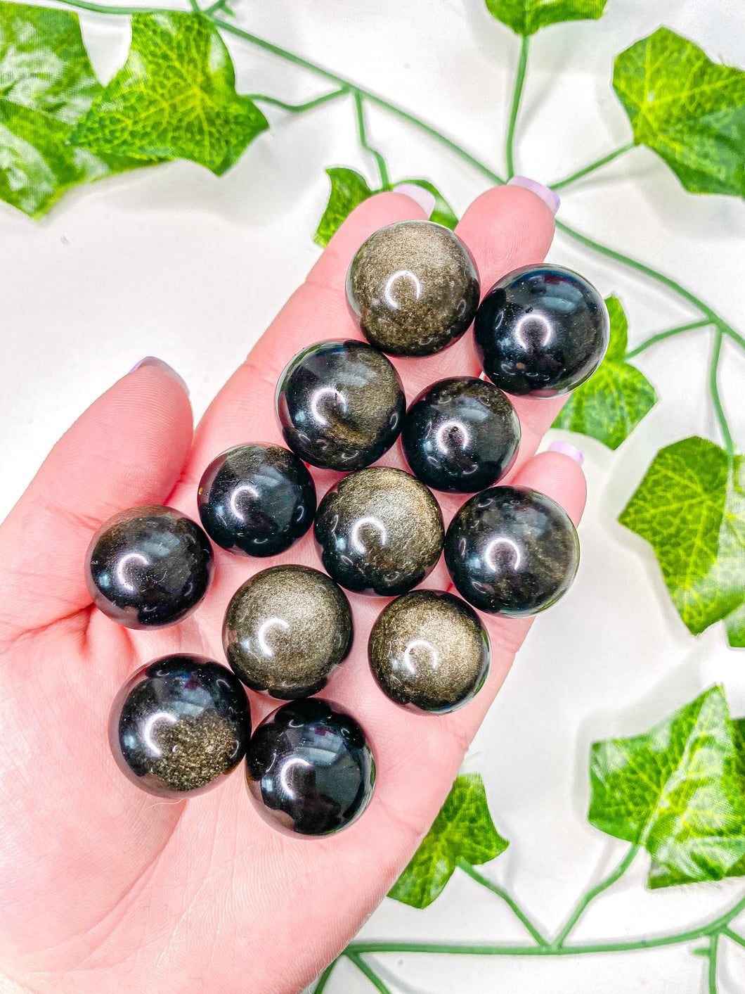 Mini Gold Sheen Obsidian Sphere