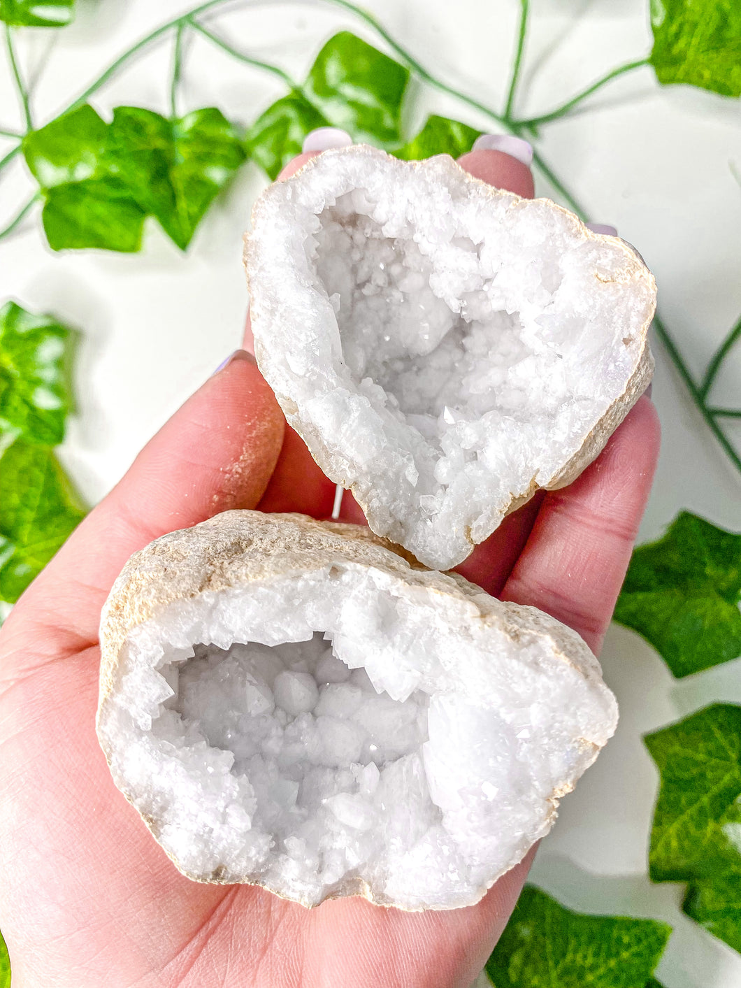 White Druzy Geodes