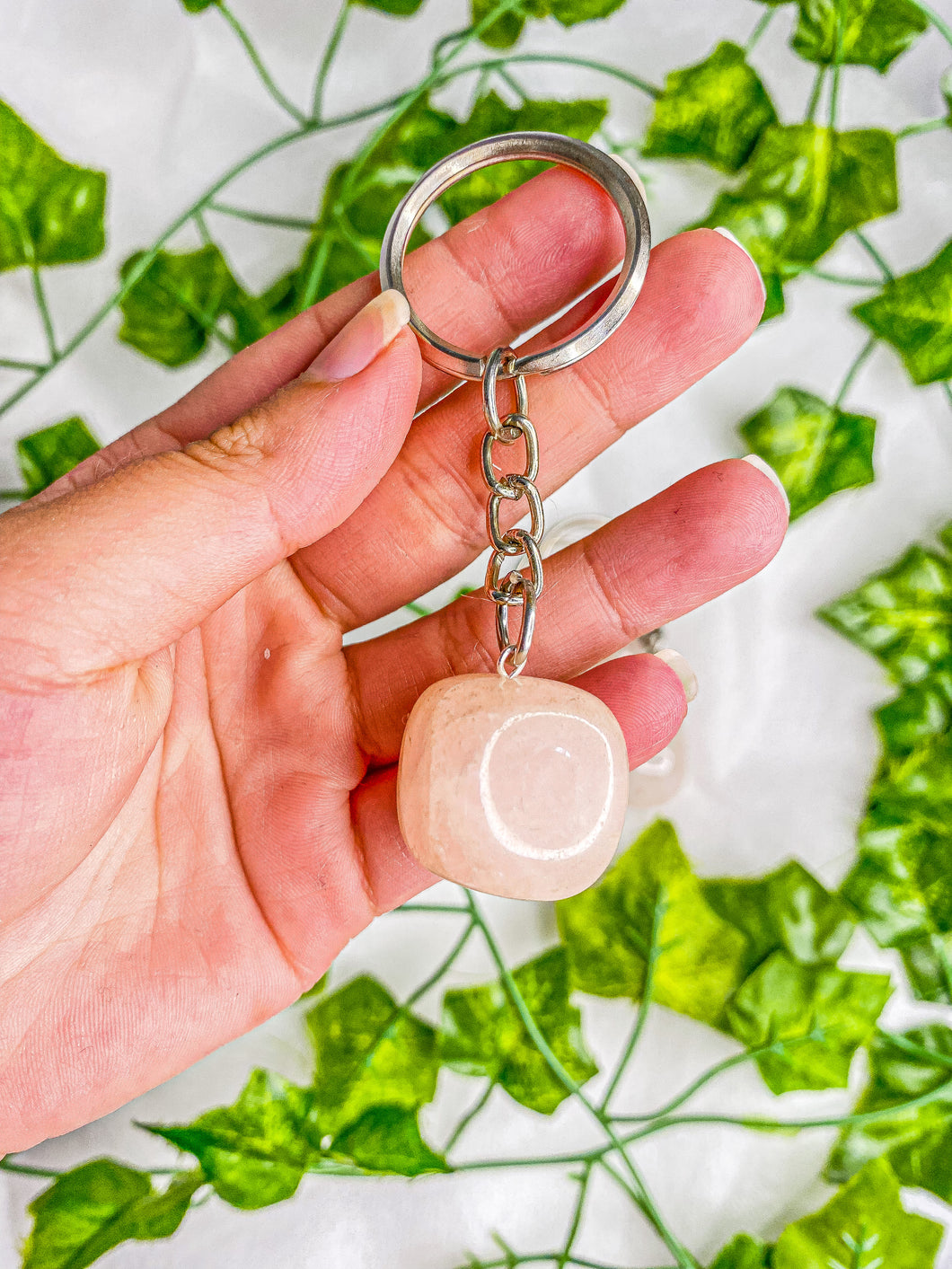 Rose Quartz Keychain