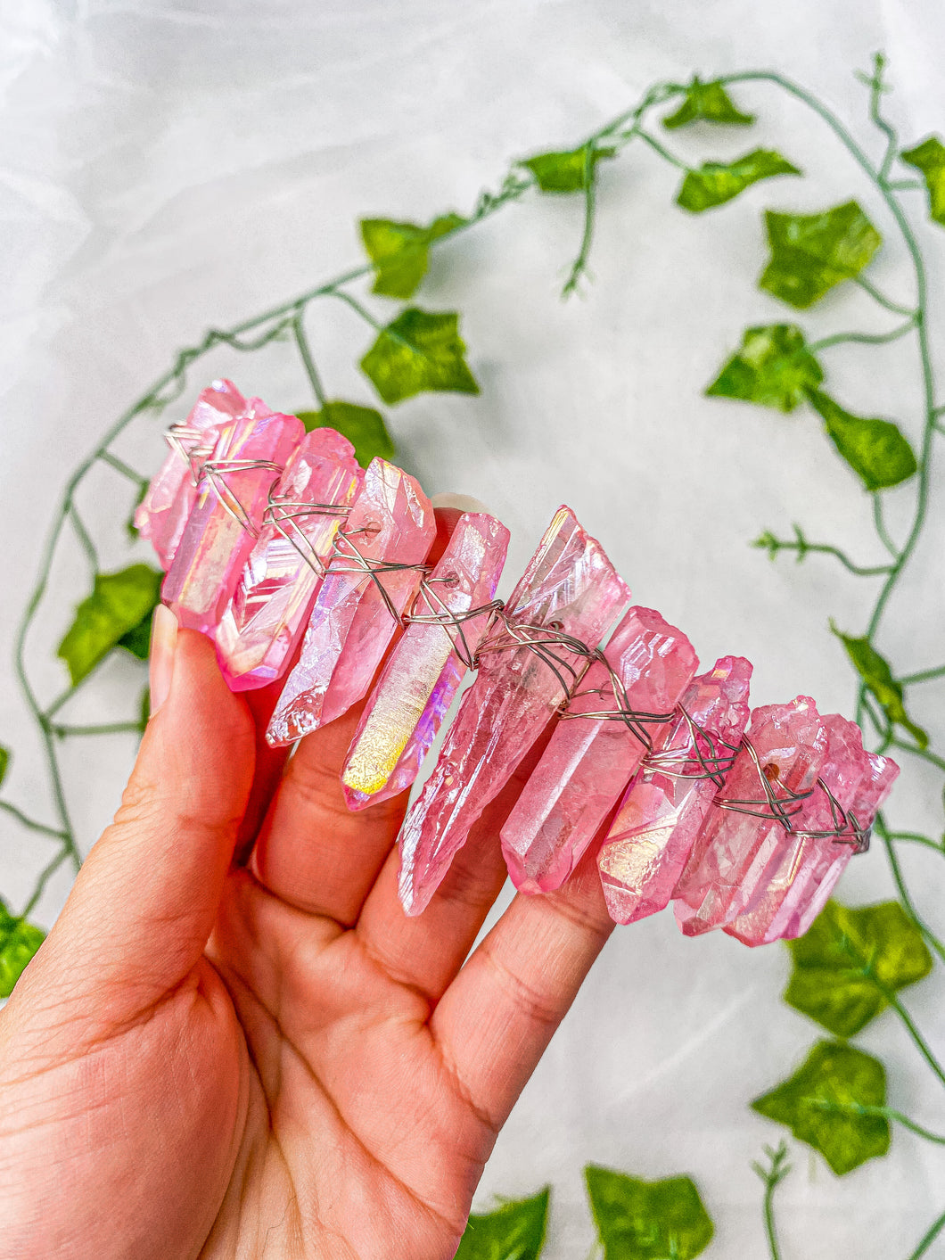 Aura Rose Quartz Crown