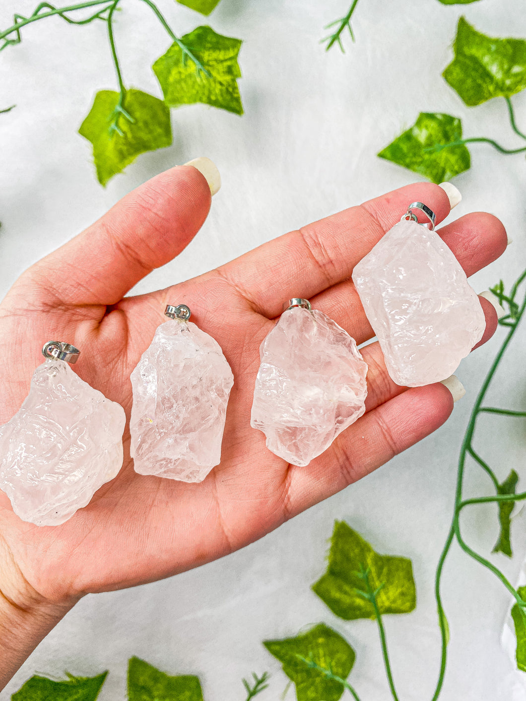 Raw Clear Quartz Pendant