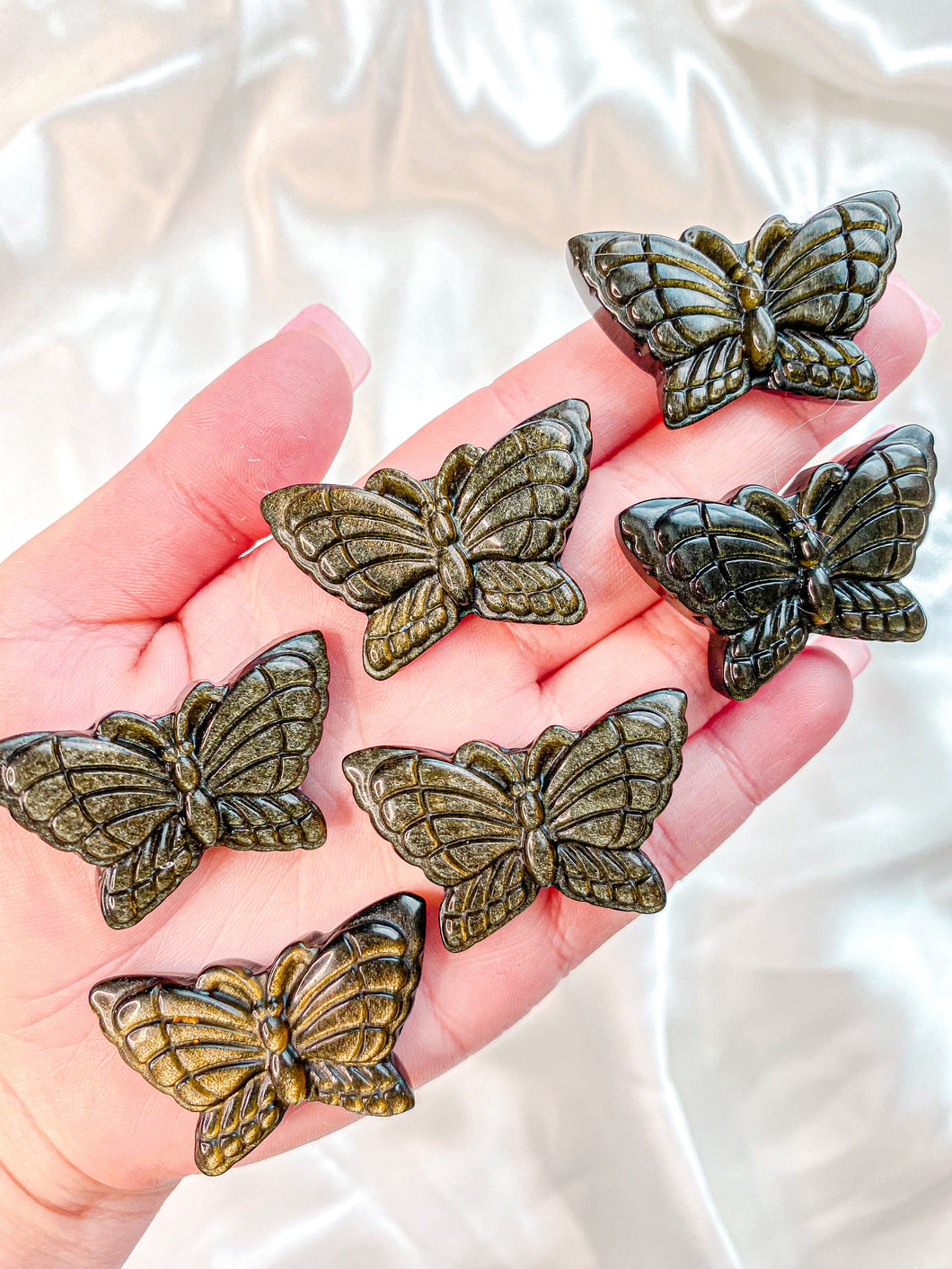 Gold Sheen Obsidian Butterfly