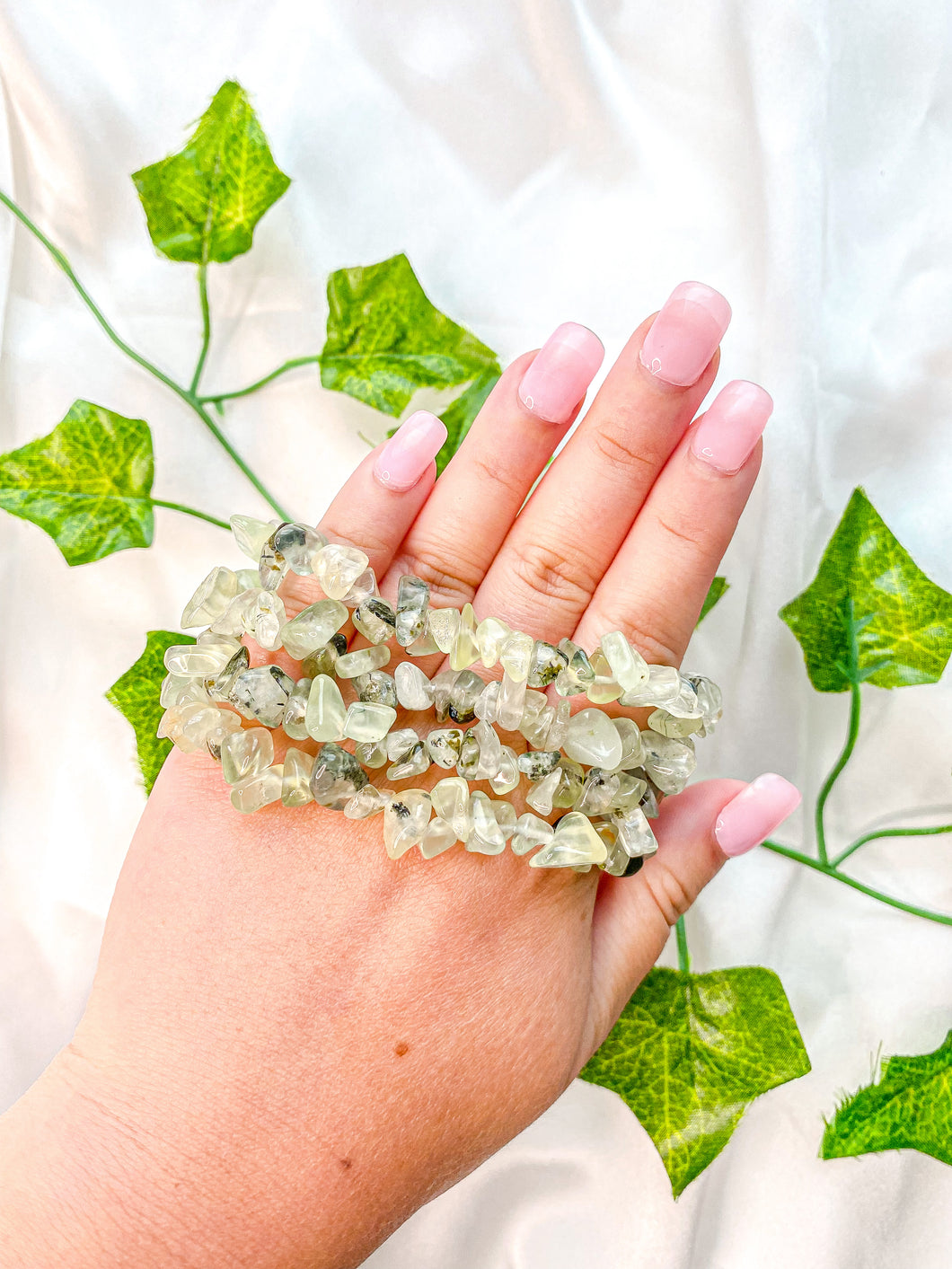 Prehnite Chip Bracelet