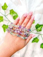 Load image into Gallery viewer, Rainbow Fluorite Chip Bracelet
