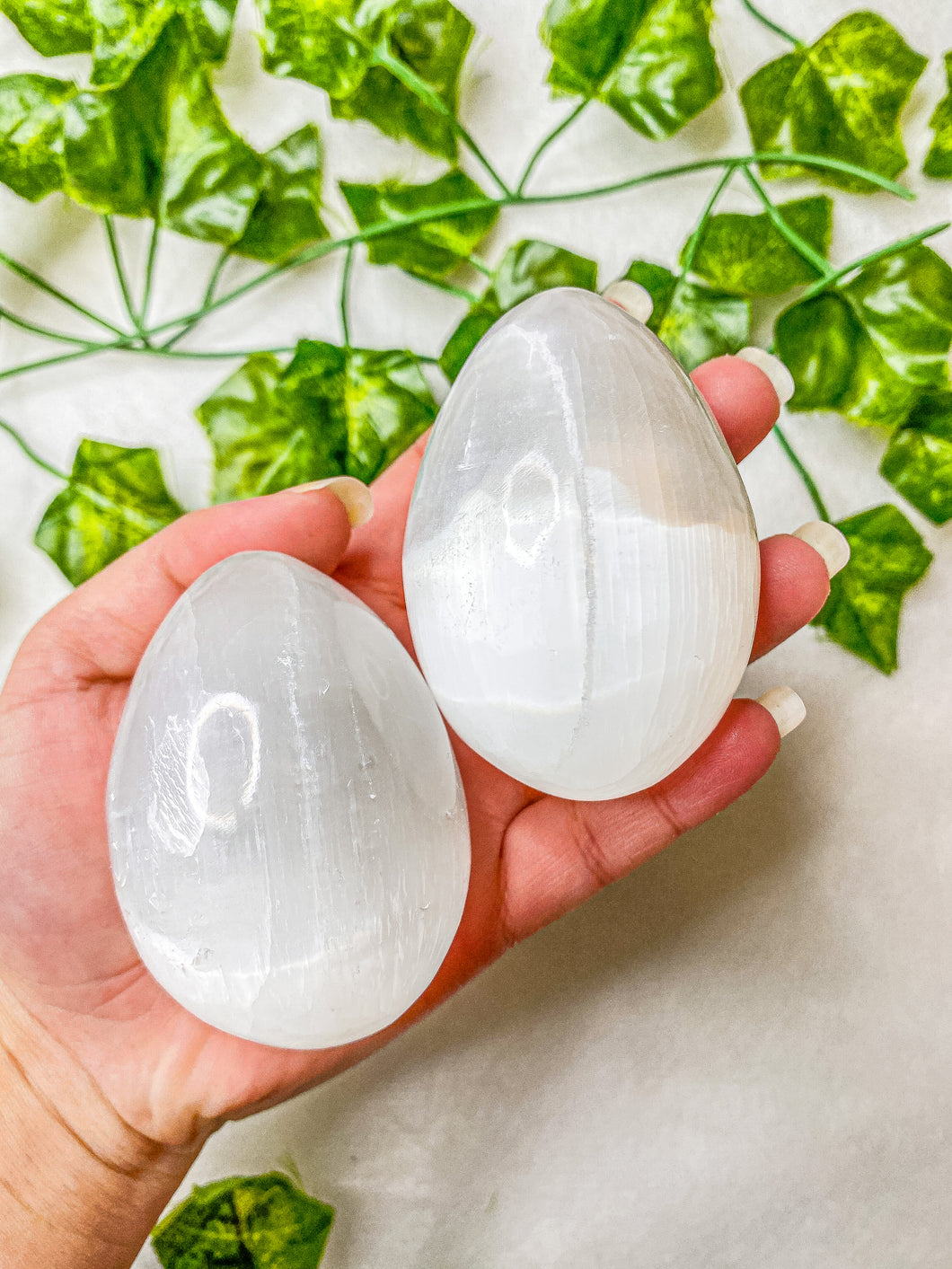 Satin Spar Selenite Egg