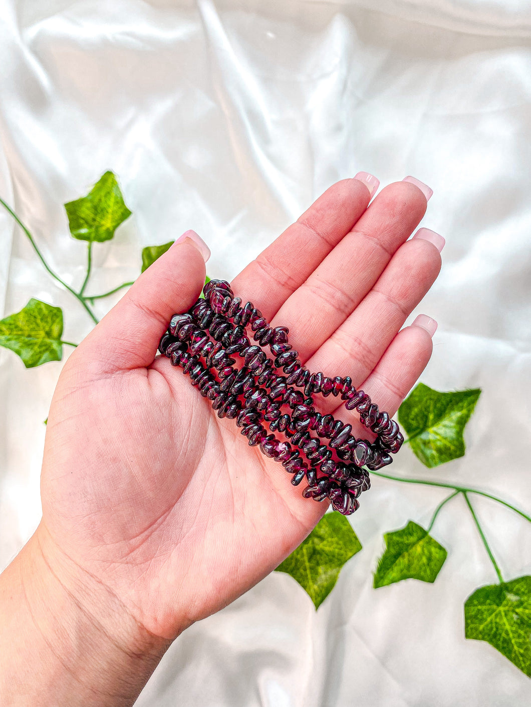 Garnet Chip Bracelet