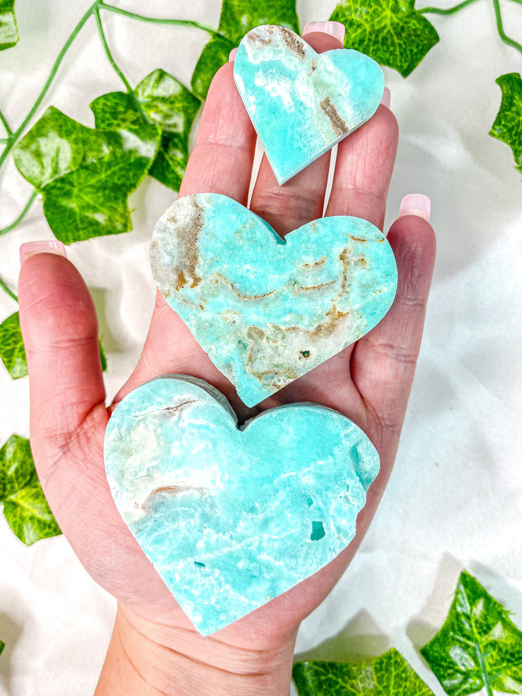 Blue Aragonite Heart