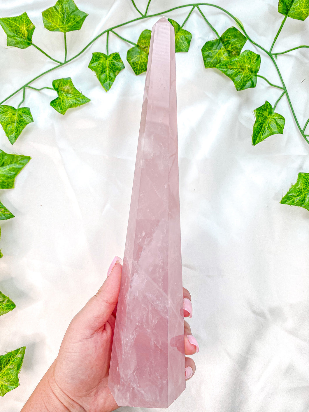 Rose Quartz Obelisk Statement Tower #3