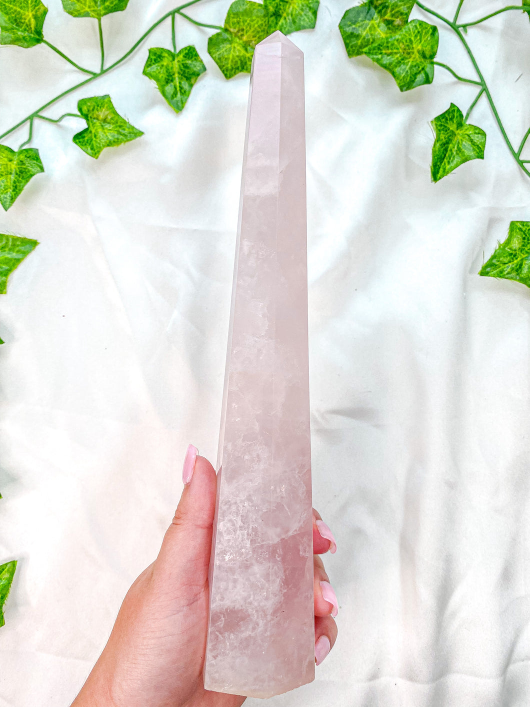 Rose Quartz Obelisk Statement Tower #2