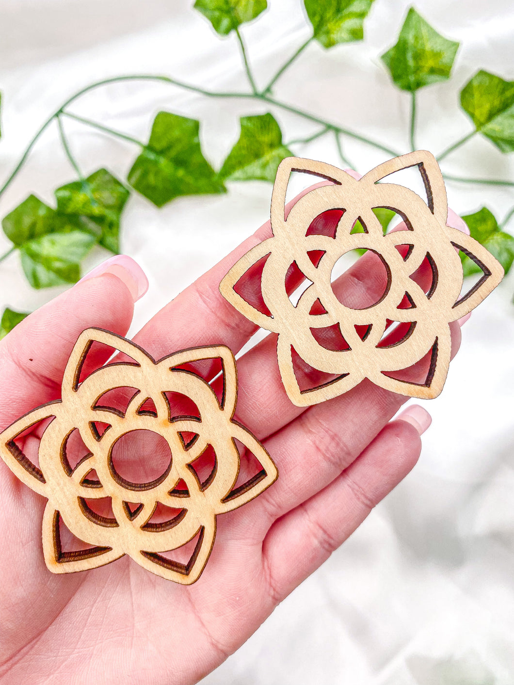 Wooden Flower of Life Sphere Stand