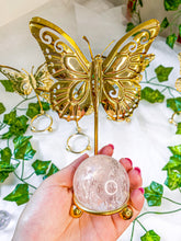 Load image into Gallery viewer, Gold Butterfly Crystal Sphere Stand
