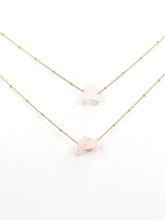 Load image into Gallery viewer, Raw Rose Quartz Necklace
